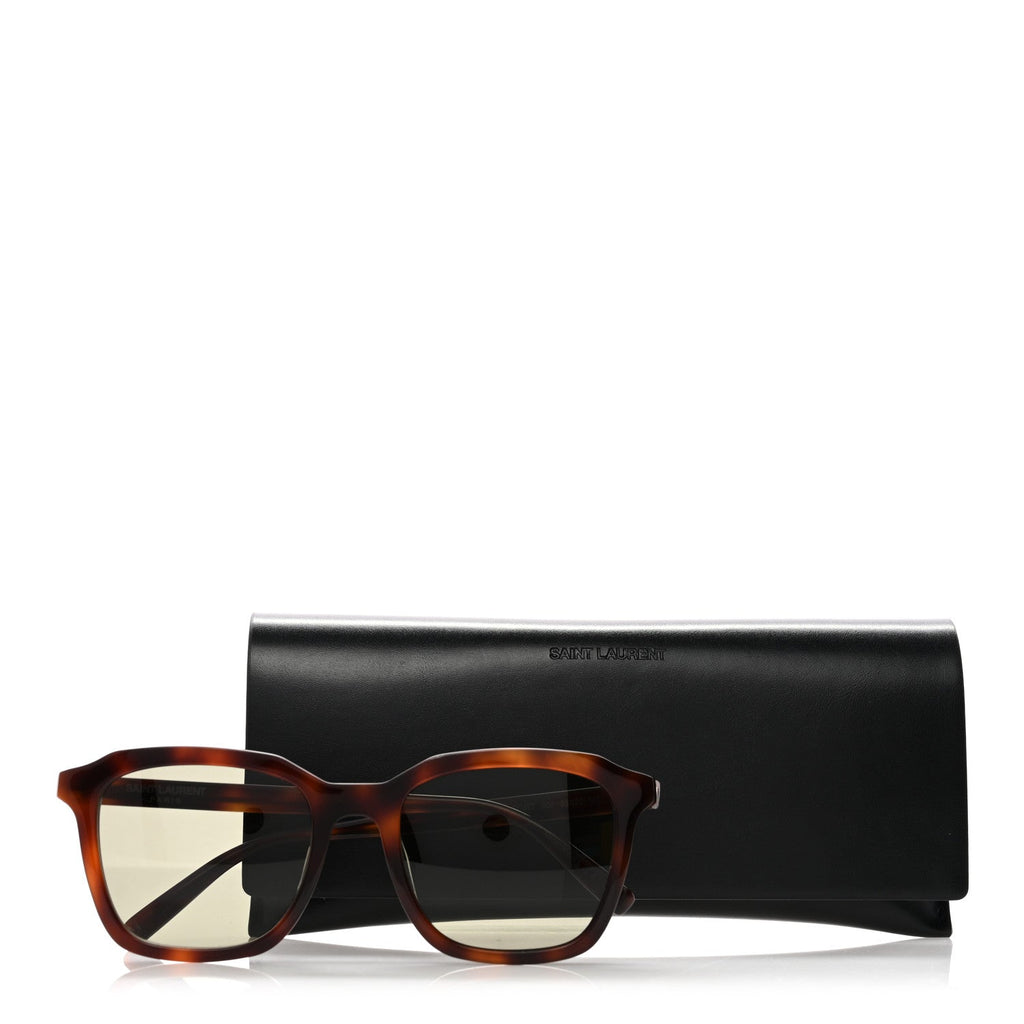 Saint Laurent Square Sunglasses — Havana SL 457