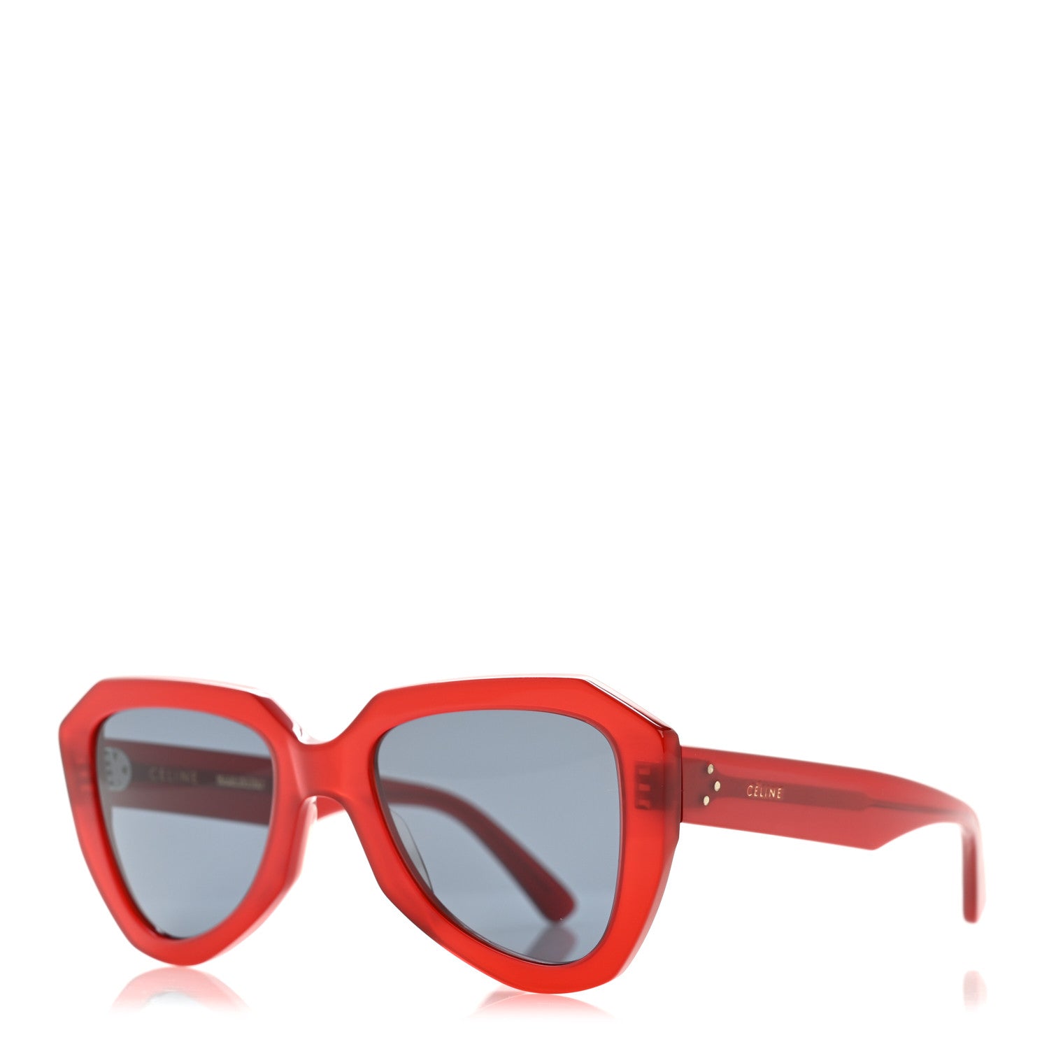 Celine Cat-Eye Sunglasses — Red
