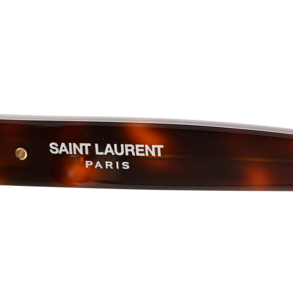 Saint Laurent Square Sunglasses — Tortoise