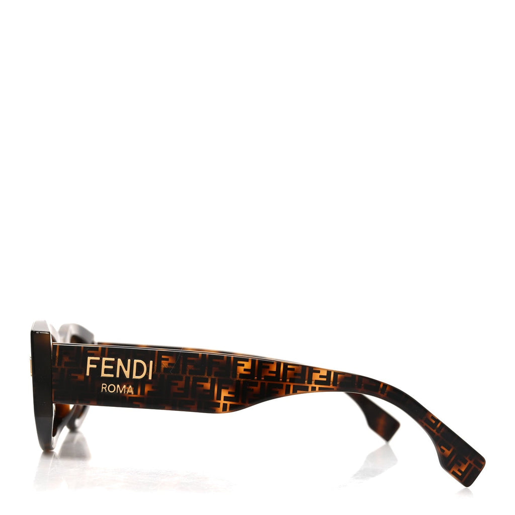 Fendi Oval Sunglasses — Havana