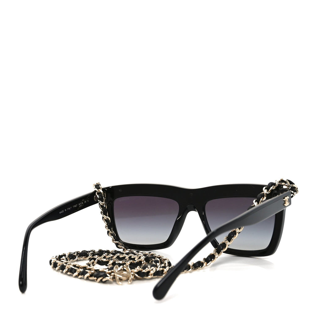 Chanel Square Sunglasses — Black