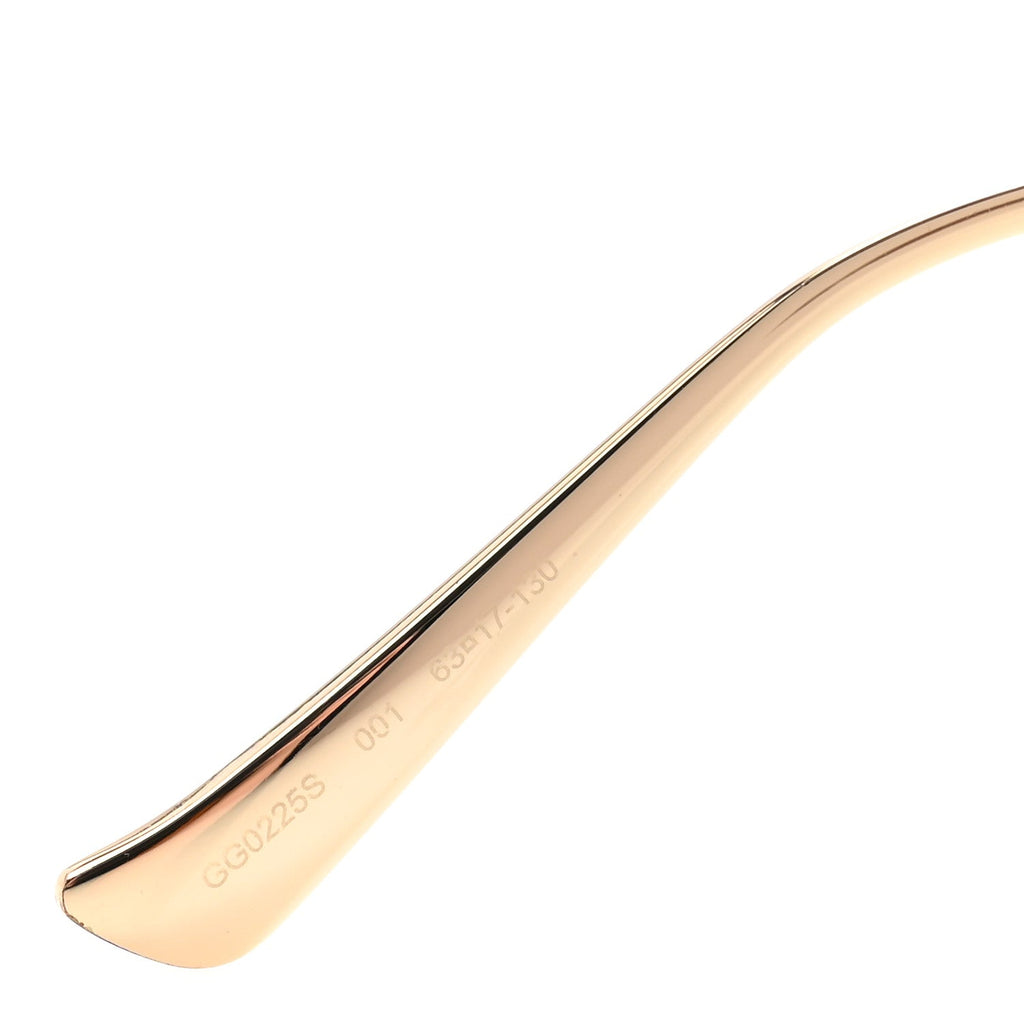 Gucci Oversized Round Sunglasses — Gold GG0225S