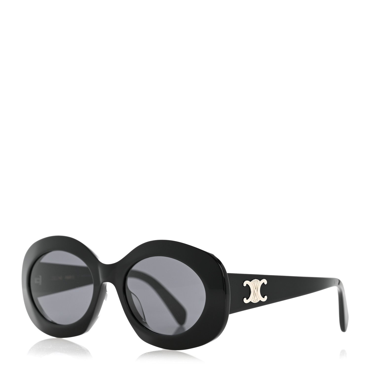 Celine Oversized Round Sunglasses — Black
