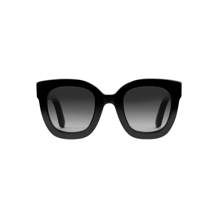 Gucci Round-Frame Acetate Sunglasses With Star — Black