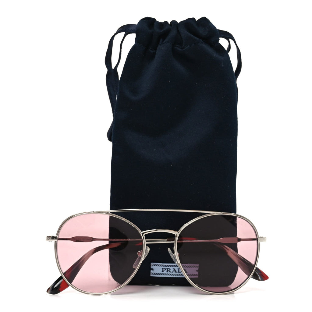 Prada Round Sunglasses — Silver
