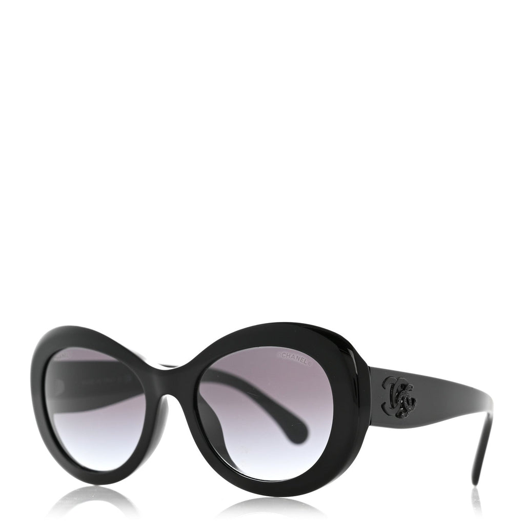 Chanel Round Sunglasses — Black 5469-B