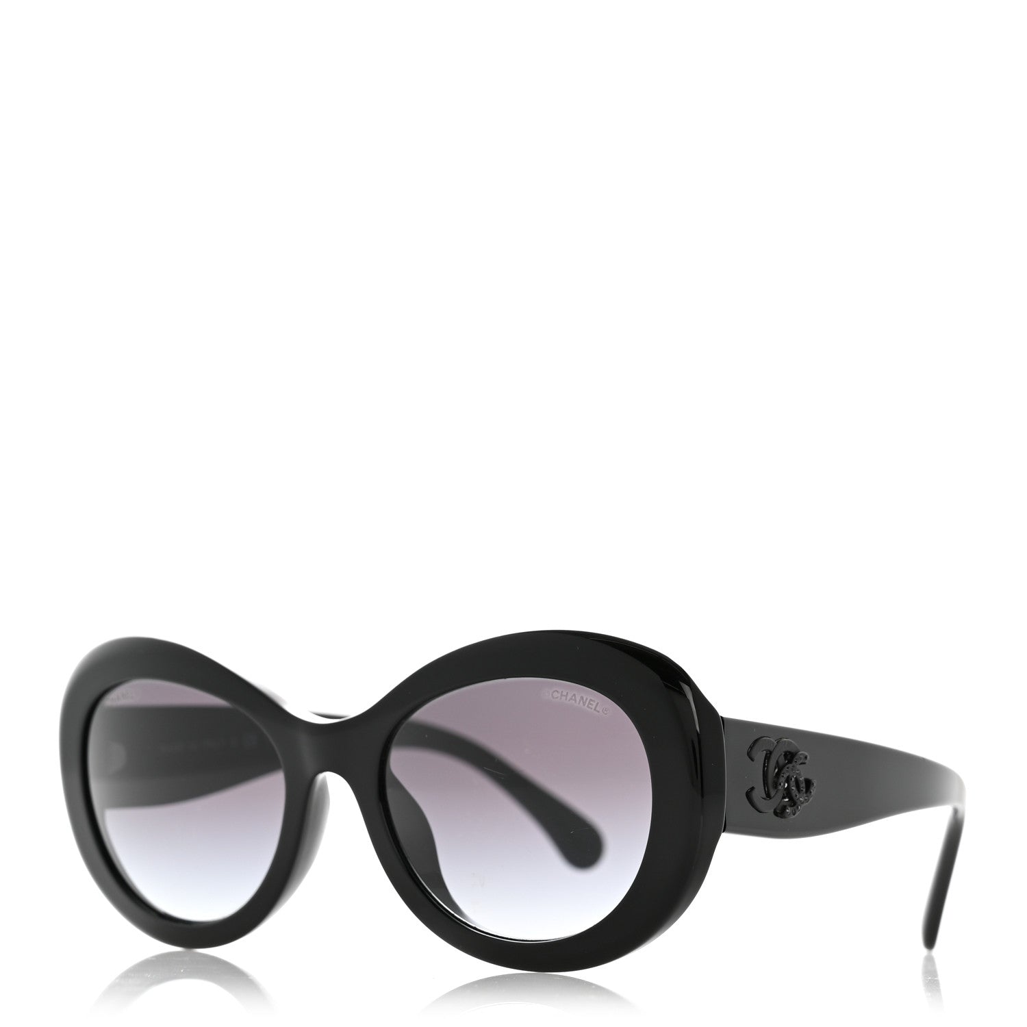 Chanel Round Sunglasses — Black 5469-B