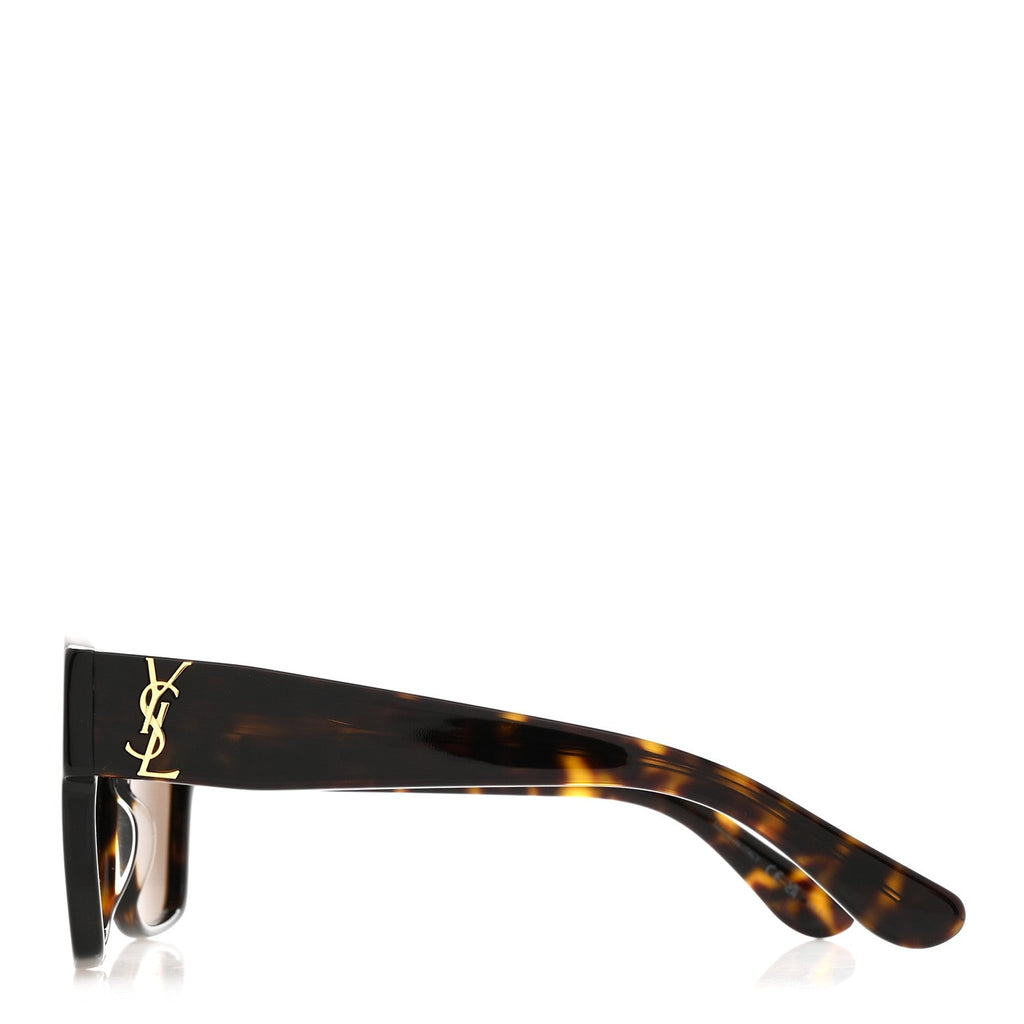 Saint Laurent Square Sunglasses — Tortoise