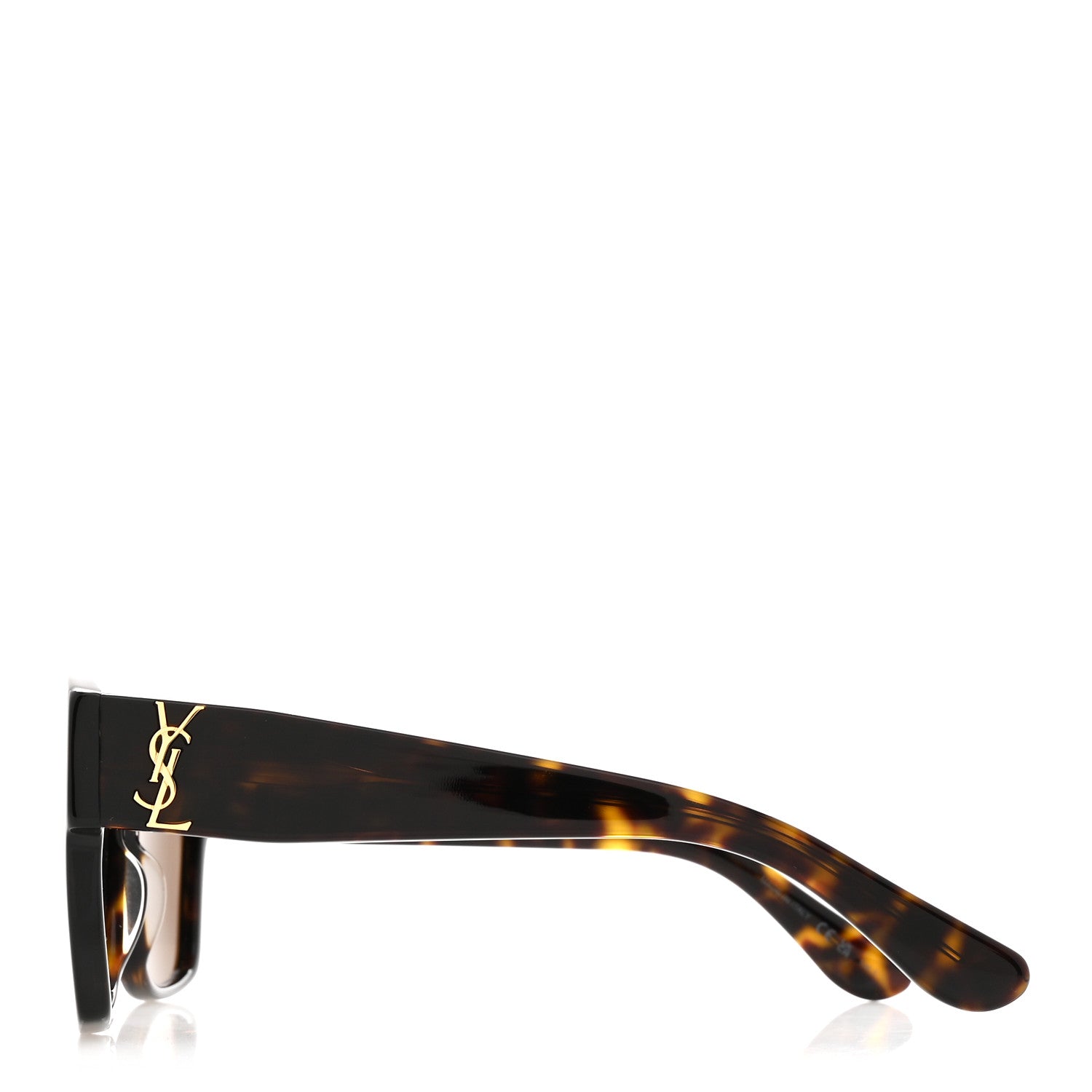 Saint Laurent Square Sunglasses — Tortoise