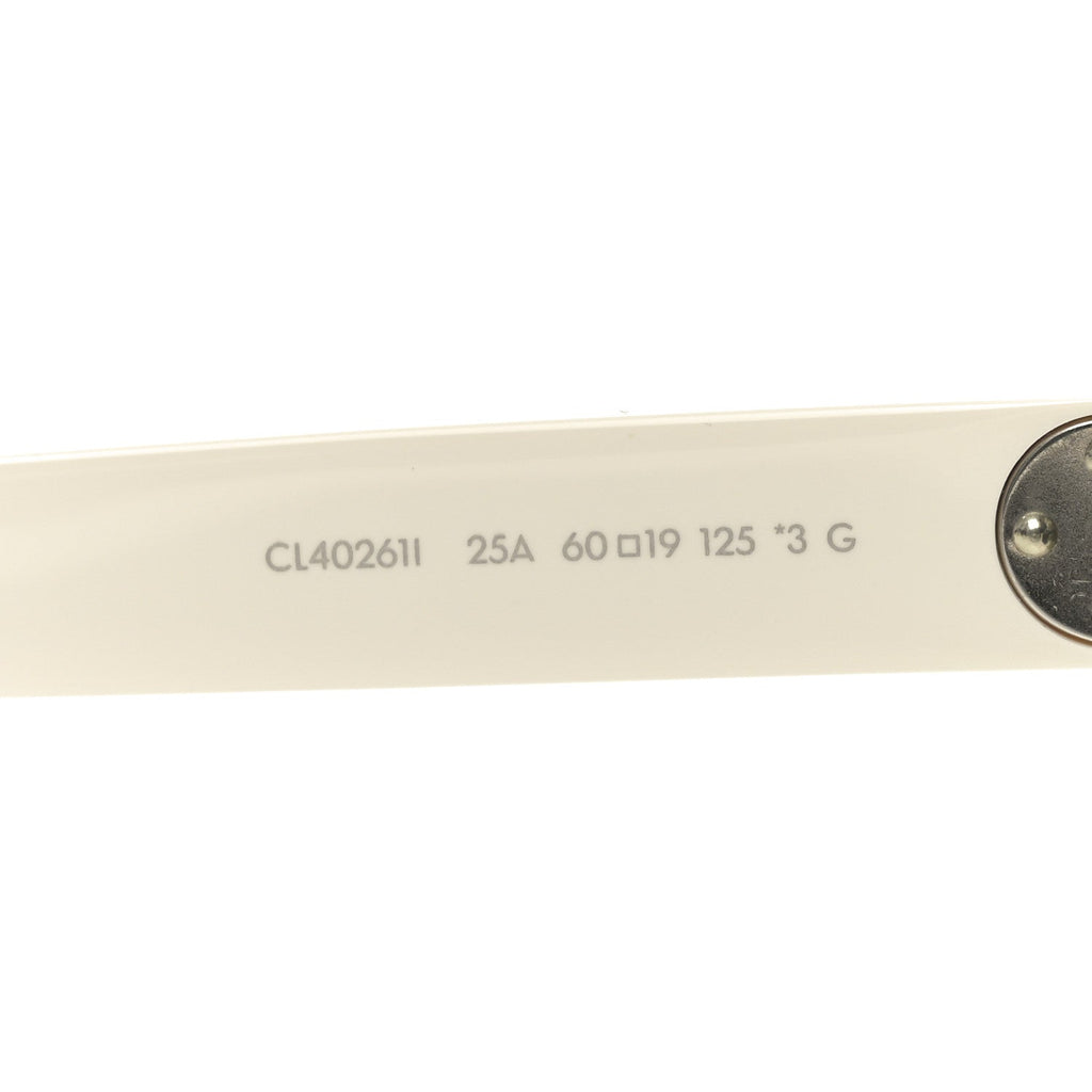 Celine Round Sunglasses — White