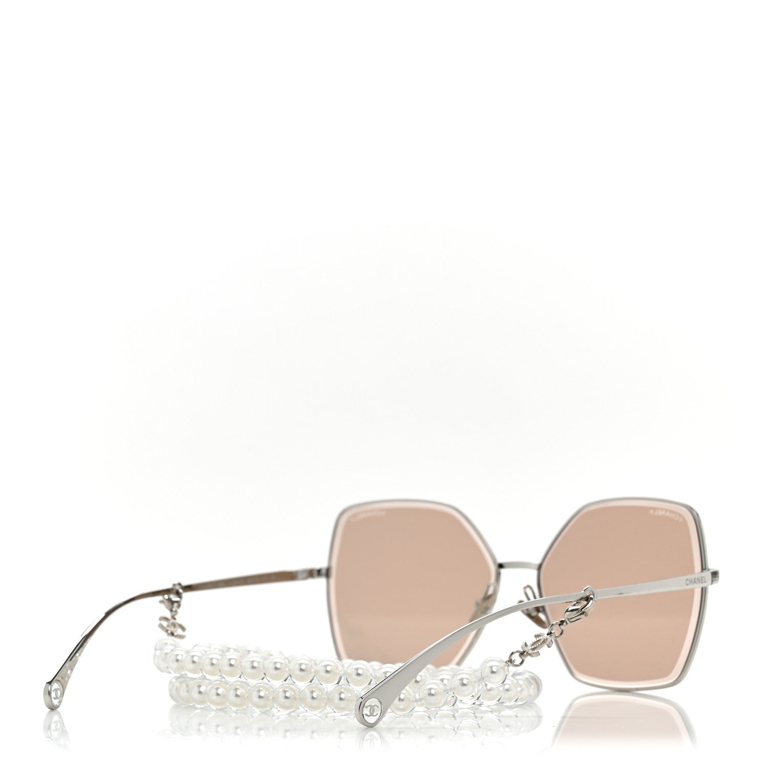 Chanel Butterfly Sunglasses — Silver