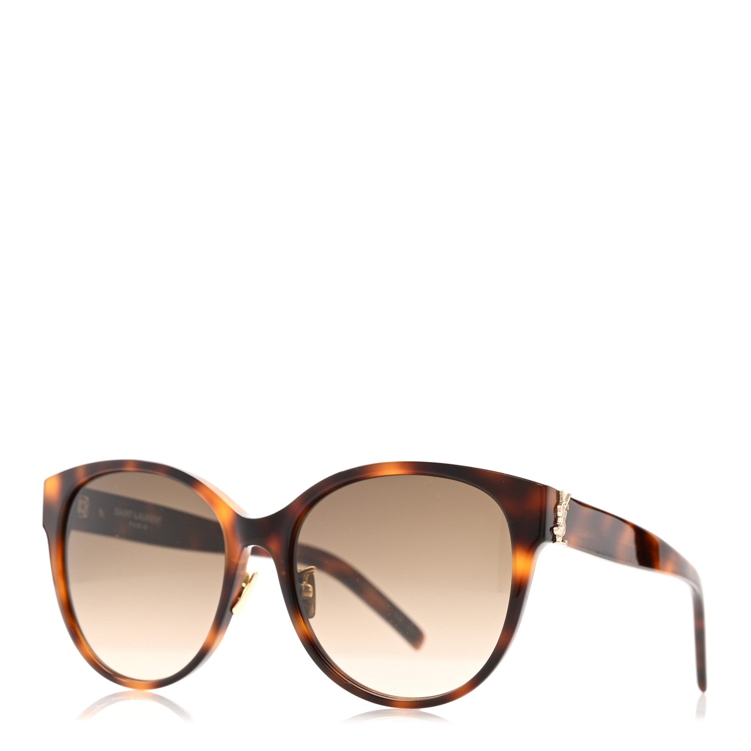 Saint Laurent Square Sunglasses — Tortoise