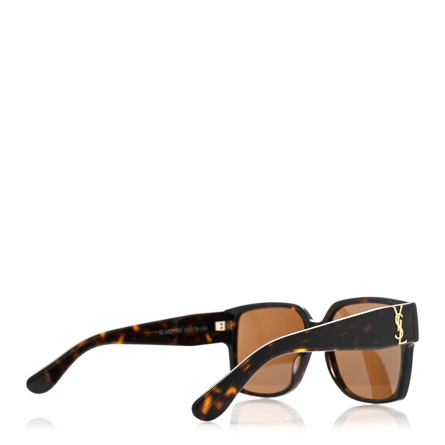 Saint Laurent Square Sunglasses — Tortoise