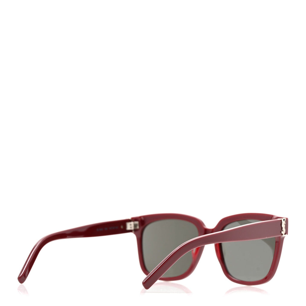 Saint Laurent Square Sunglasses — Red