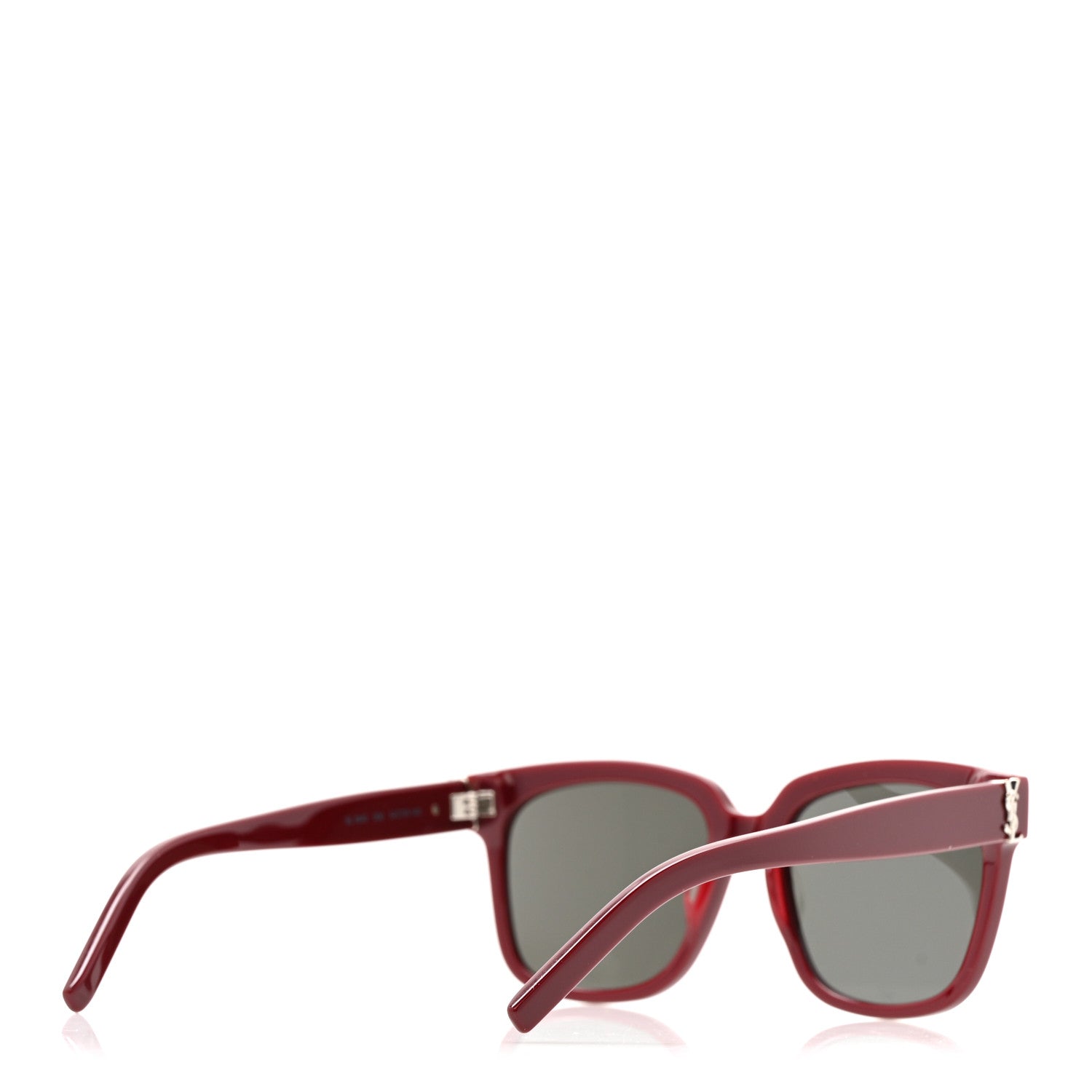 Saint Laurent Square Sunglasses — Red