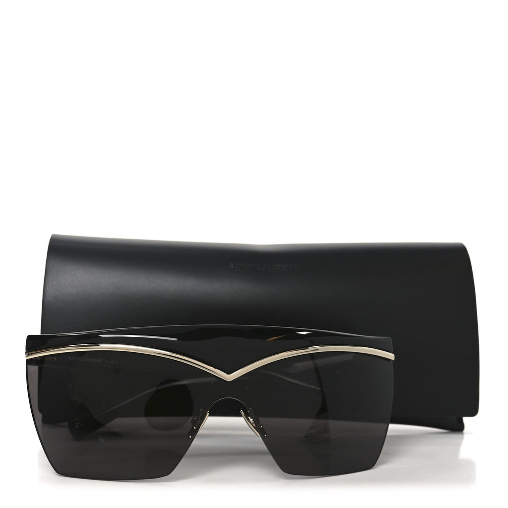 Saint Laurent Square Sunglasses — Black SL 614