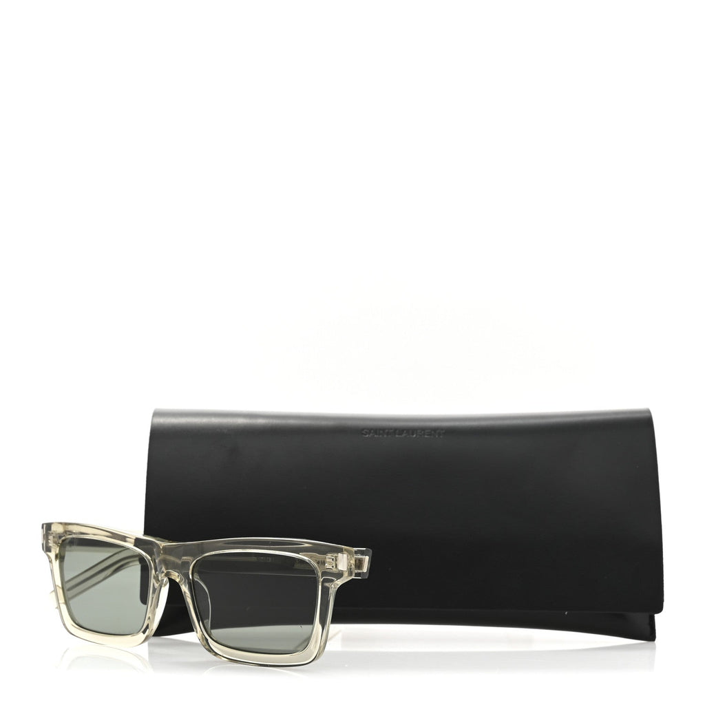 Saint Laurent Square Sunglasses — Transparent SL461