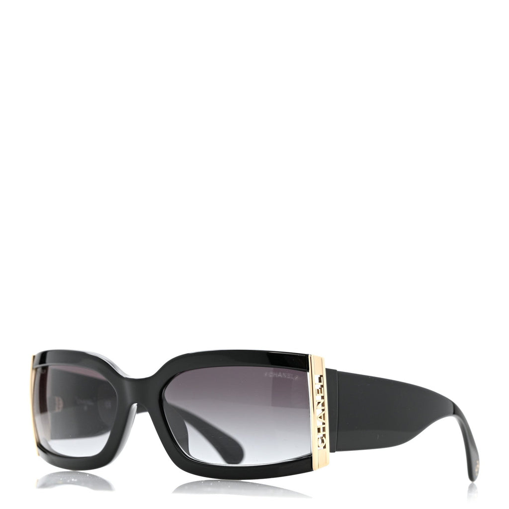 Chanel Rectangle Sunglasses — Black
