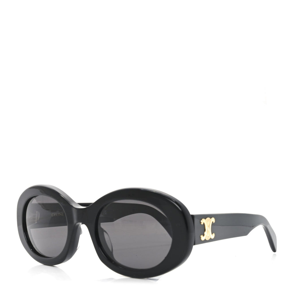 Celine Oval Sunglasses — Black