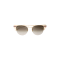 Gucci Round Stripe Winged Sunglasses — Gold