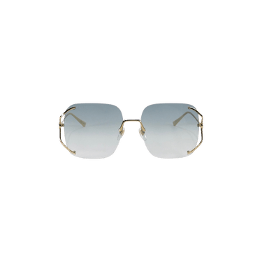 Gucci Rimless Square Sunglasses — Gold