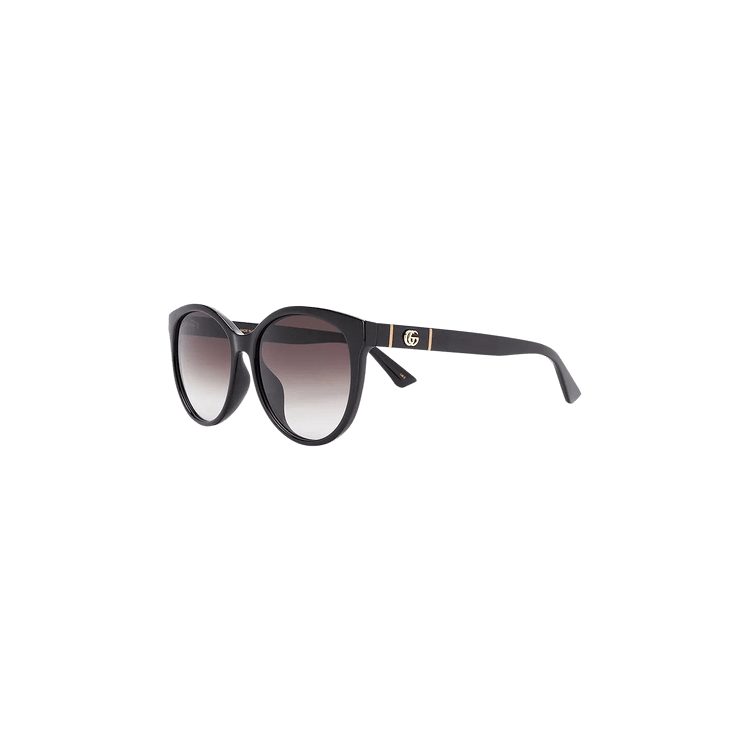 Gucci Round Cat-Eye Sunglasses — Black
