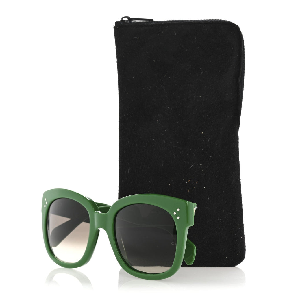 Celine Square Sunglasses — Green