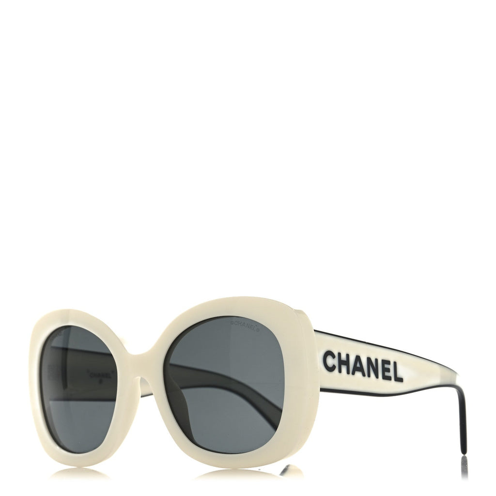 Chanel Oversized Sunglasses — White