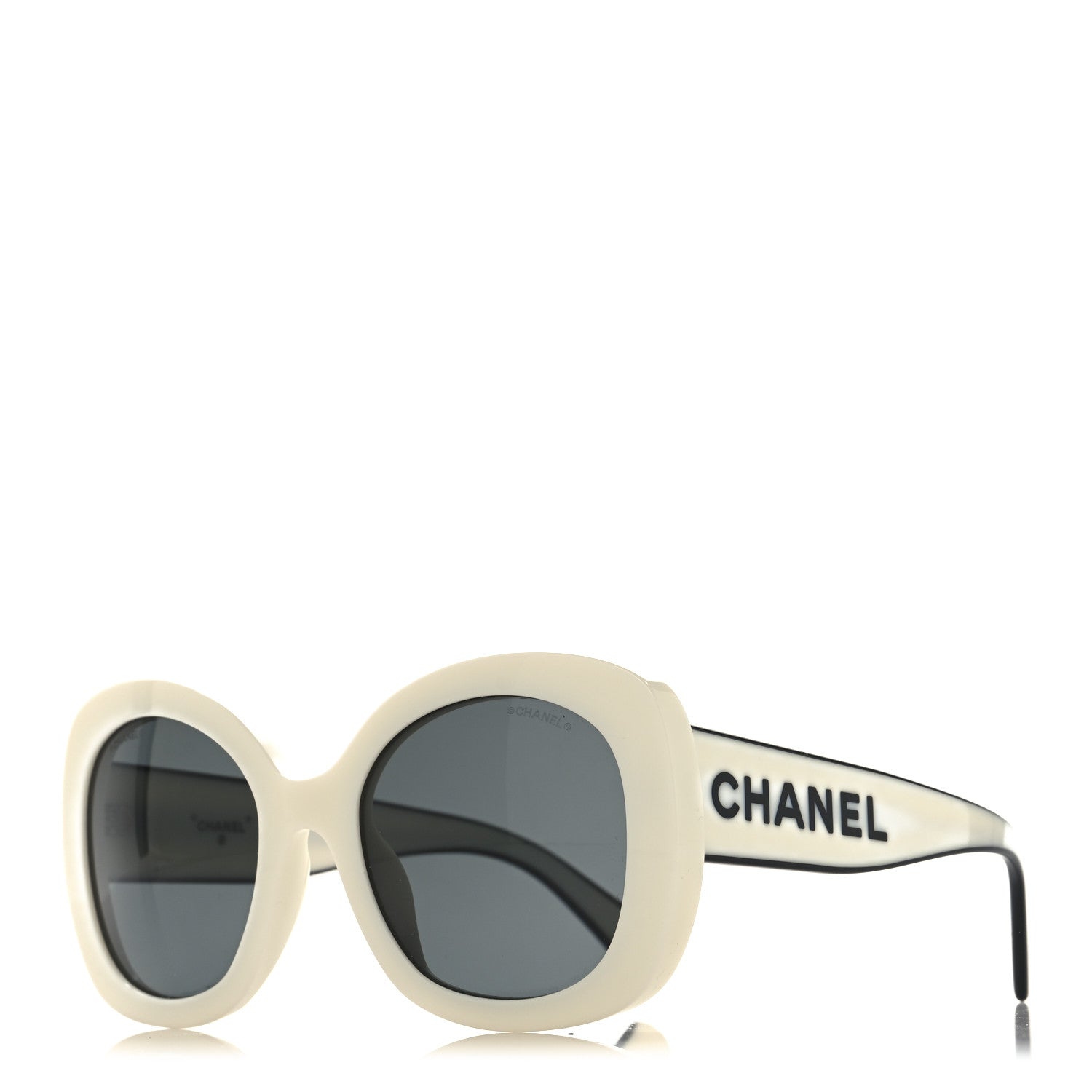 Chanel Oversized Sunglasses — White