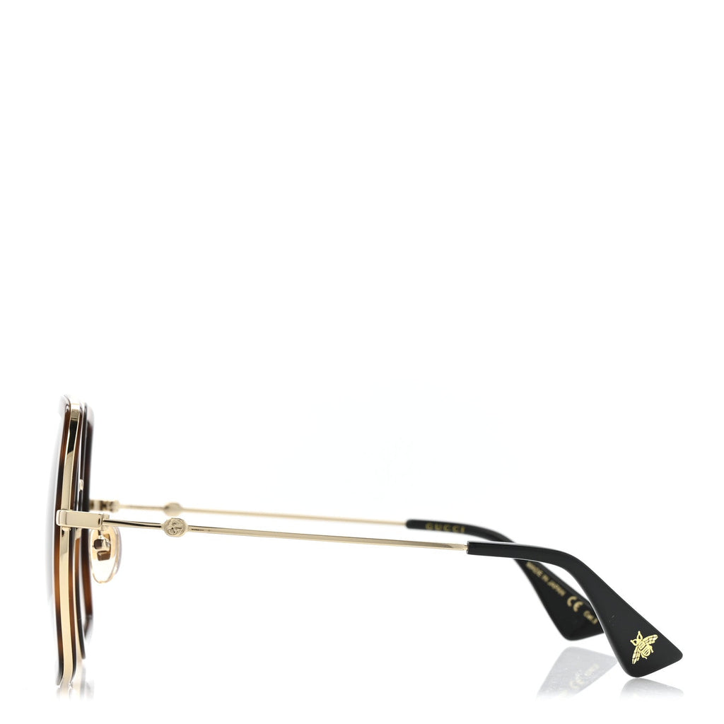 Gucci Square Sunglasses — Tortoise GG0106S