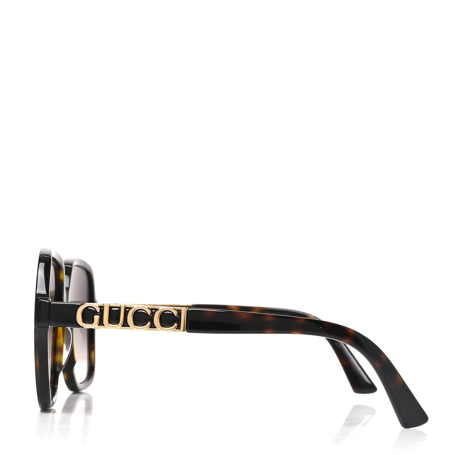 Gucci Oversized Square Sunglasses — Havana GG1189S