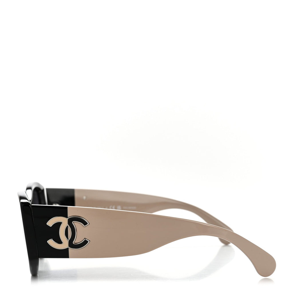 Chanel Oval Sunglasses — Black 5524-A