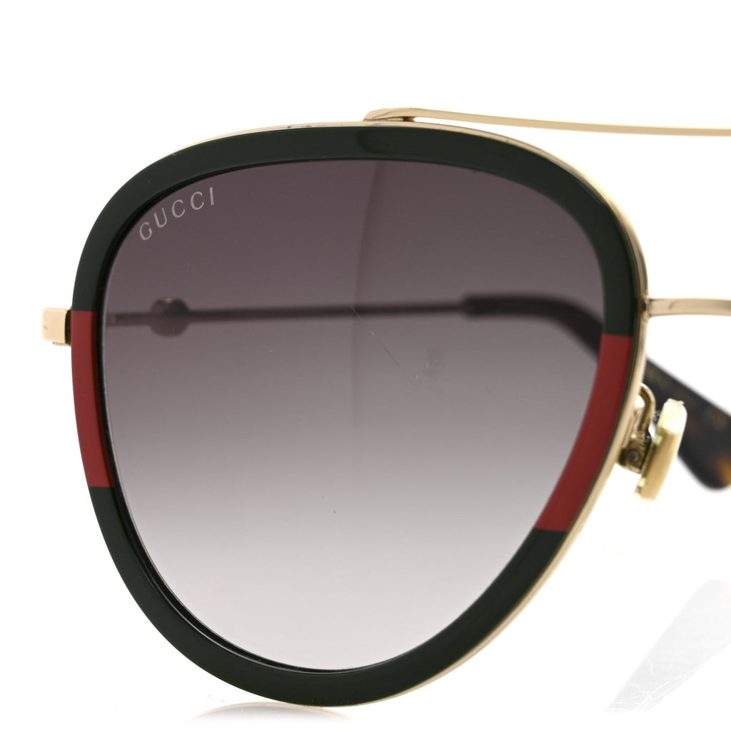 Gucci Aviator Sunglasses — Green GG0062S
