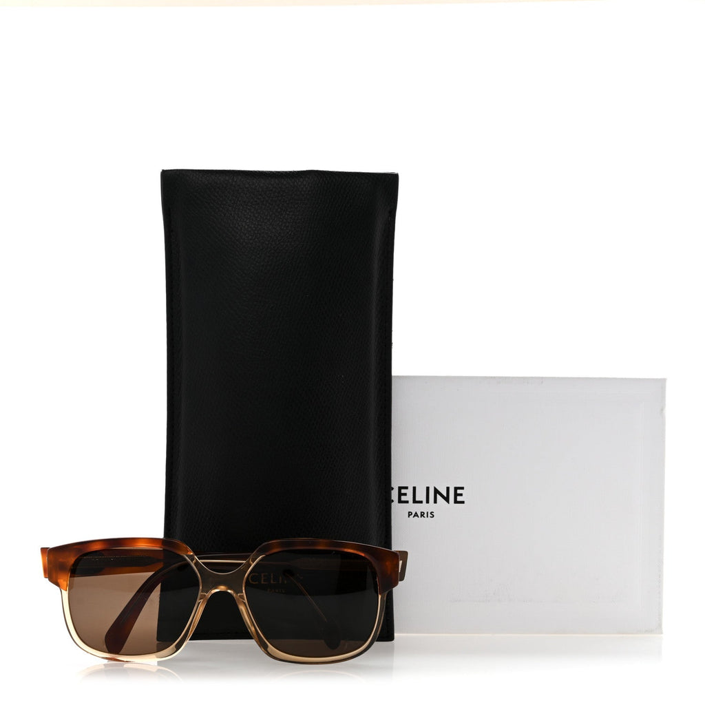 Celine Square Sunglasses — Tortoise