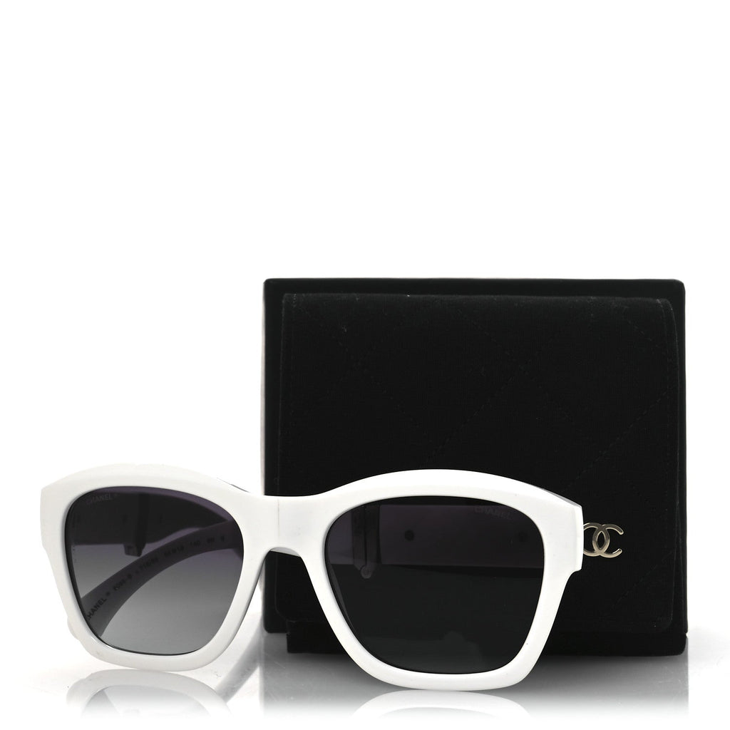 Chanel Square Sunglasses — White 6055-B
