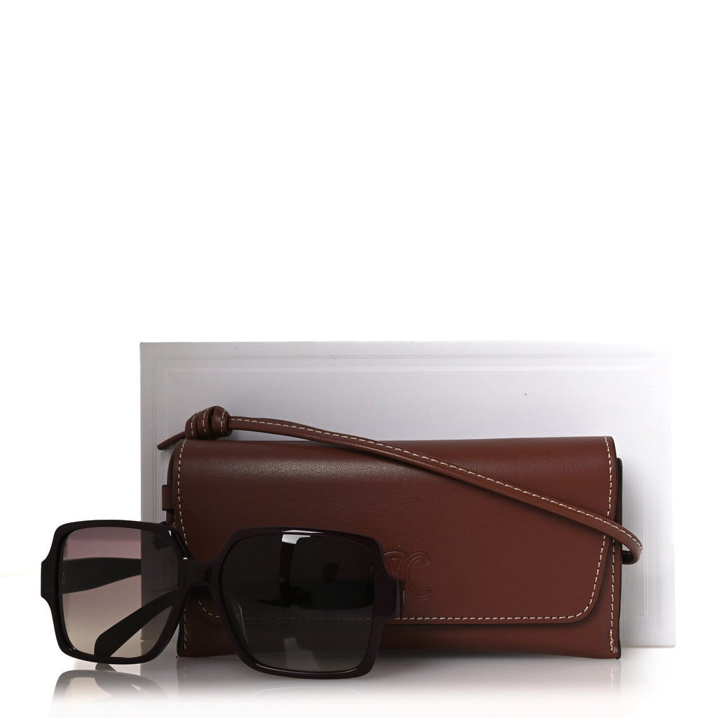 Celine Square Sunglasses — Black