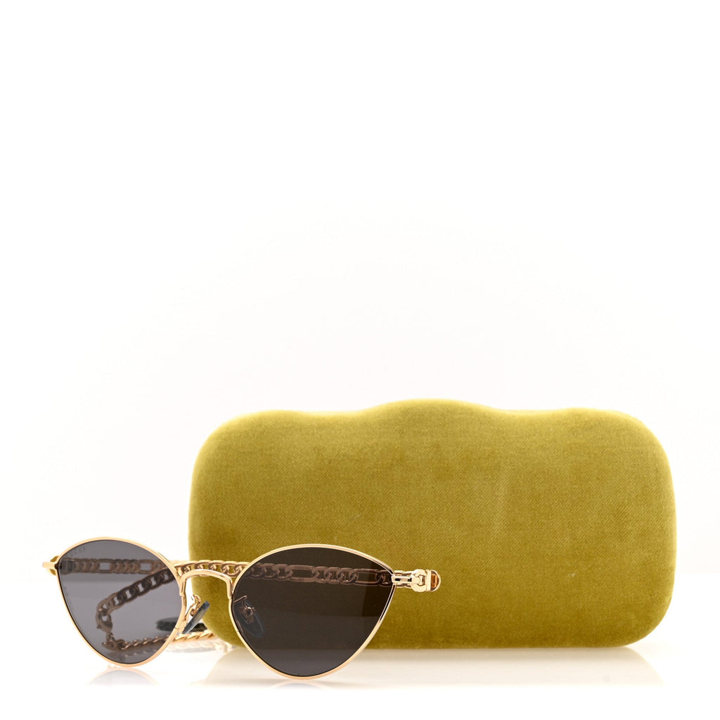 Gucci Cat-Eye Sunglasses — Gold GG0977S
