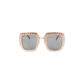 Gucci Crystal Studded Square Sunglasses — Gold