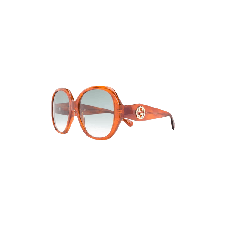 Gucci Large Round Sunglasses — Brown
