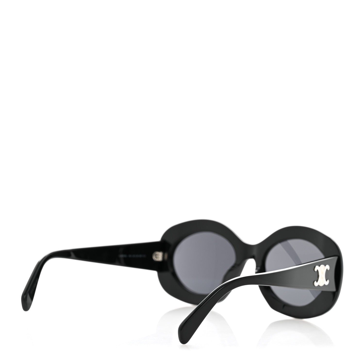 Celine Oversized Round Sunglasses — Black