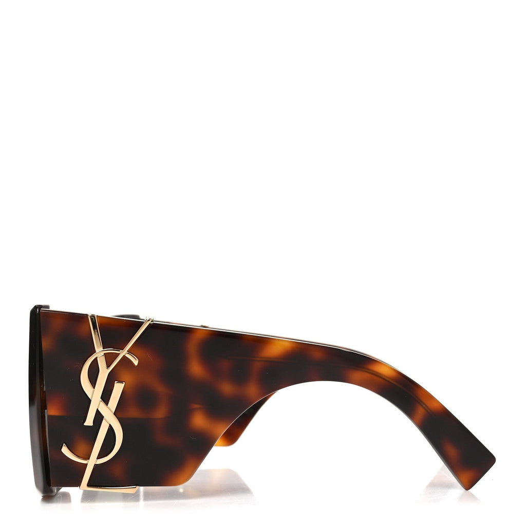 Saint Laurent Square Sunglasses — Tortoise