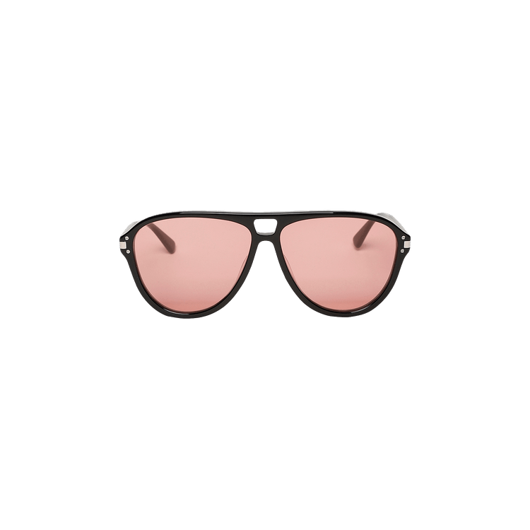 Amiri Aviator Logo Sunglasses — Black