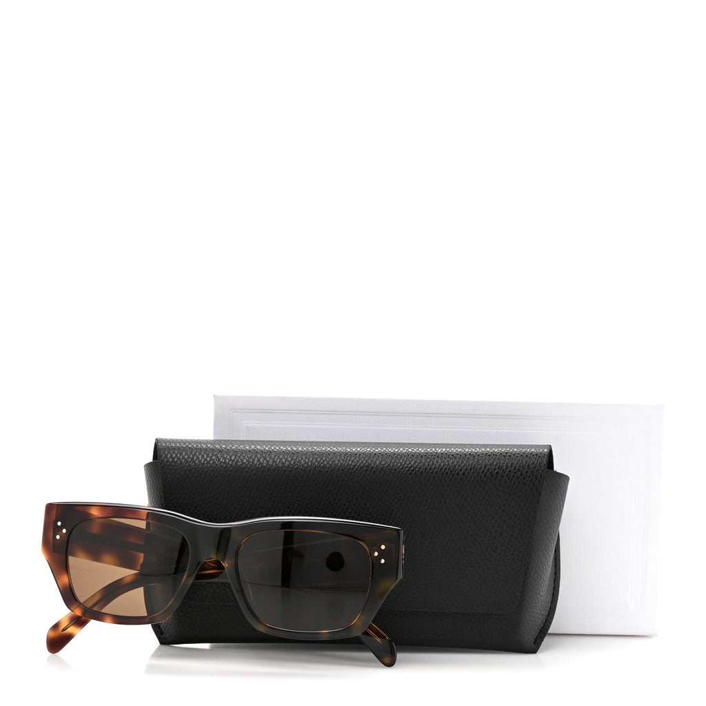 Celine Square Sunglasses — Havana