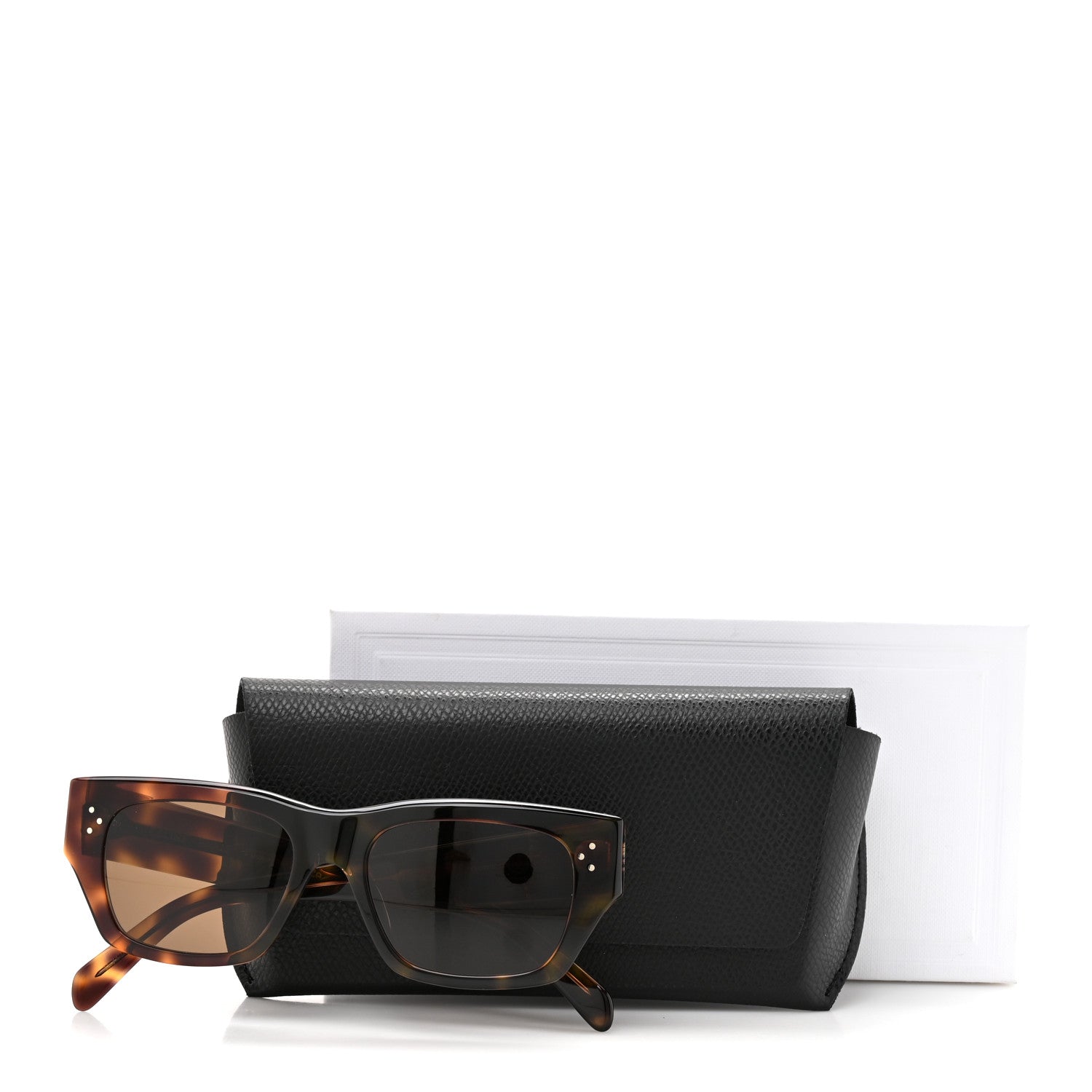 Celine Square Sunglasses — Havana