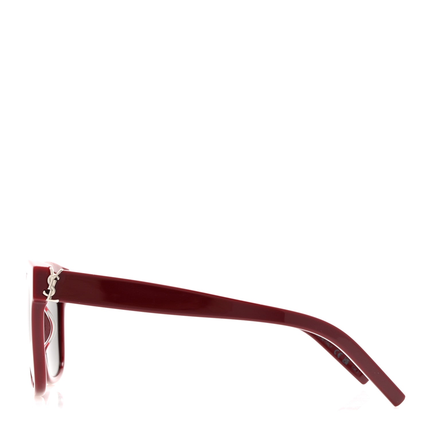 Saint Laurent Square Sunglasses — Red