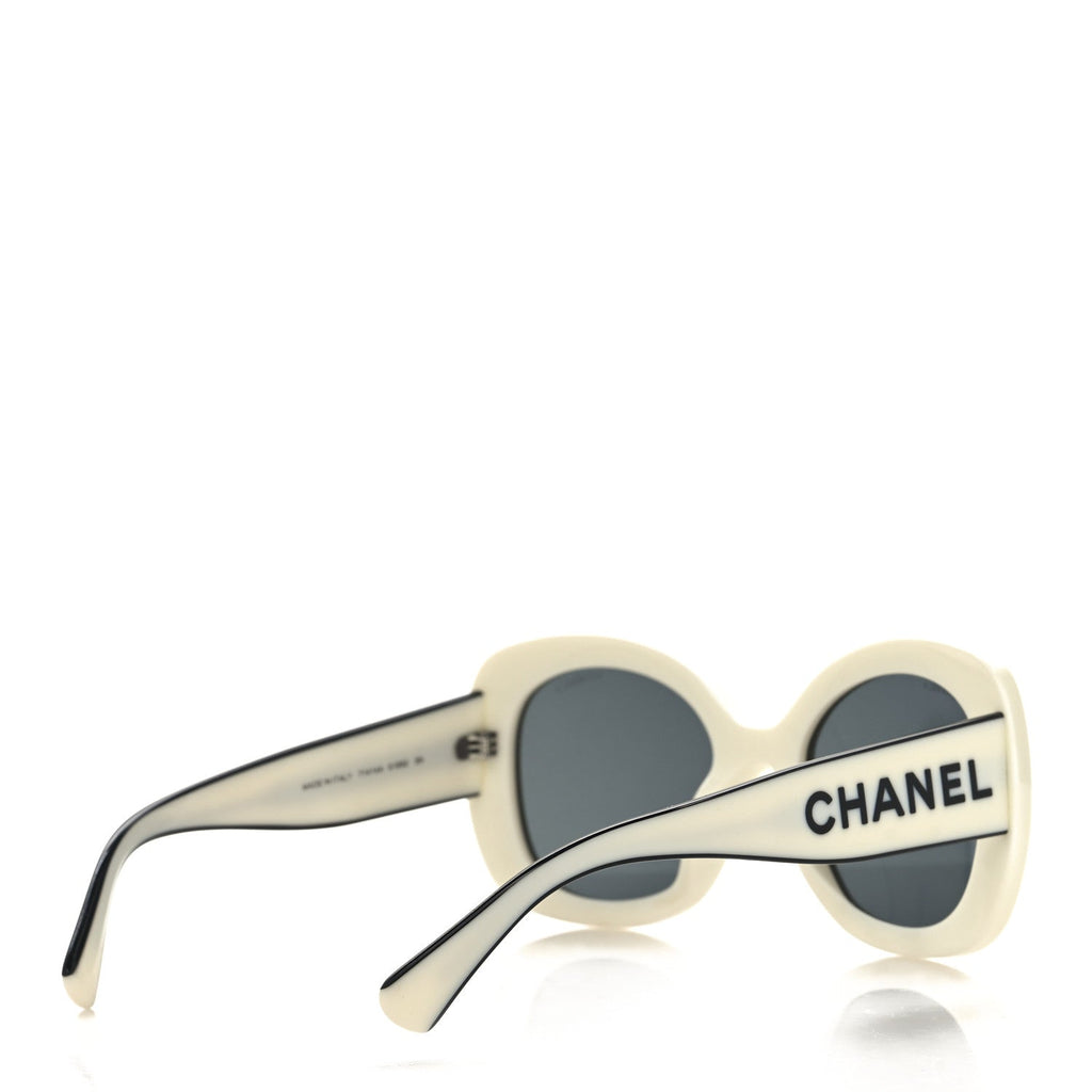 Chanel Oversized Sunglasses — White