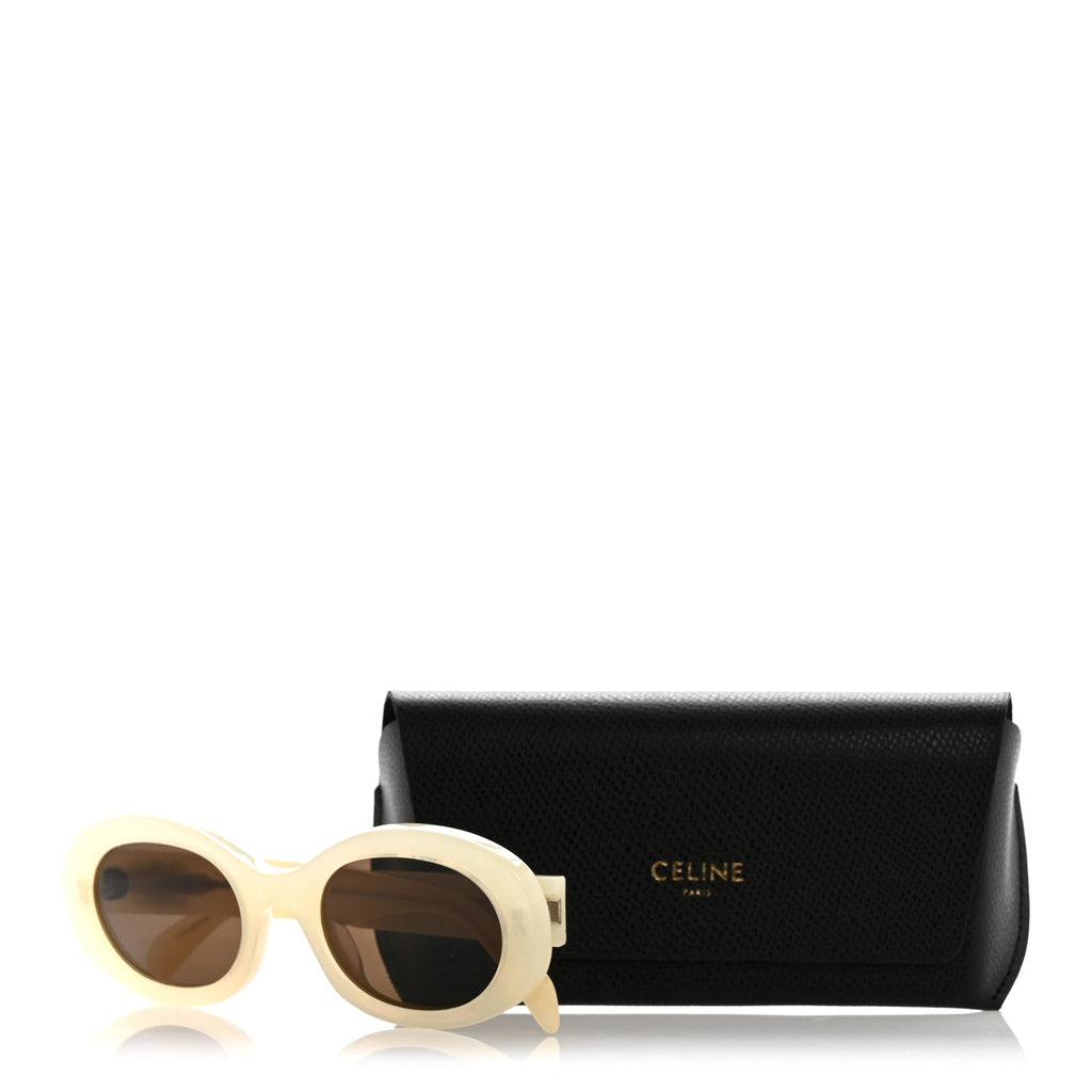 Celine Round Sunglasses — White