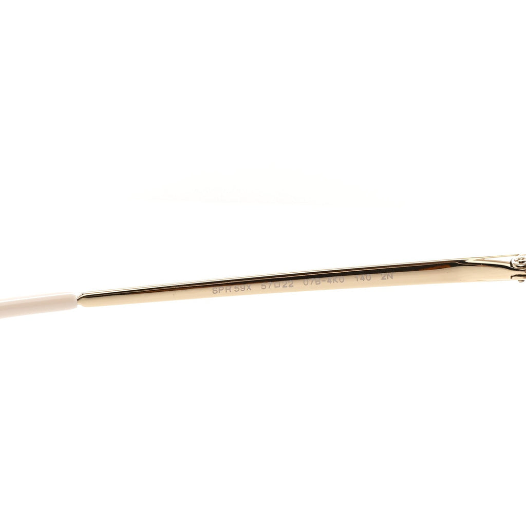 Prada Oversized Round Sunglasses — Gold SPR 59X