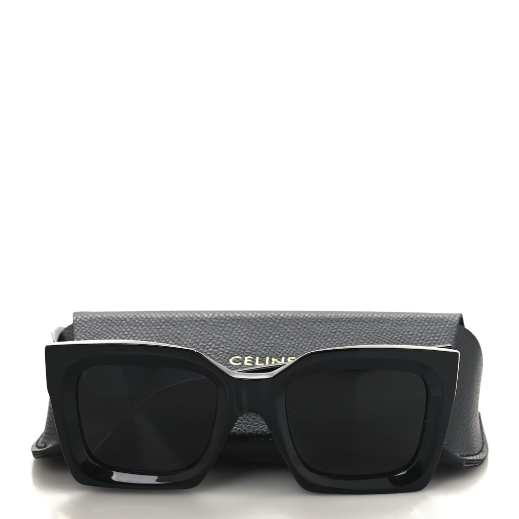 Celine Square Sunglasses — Black