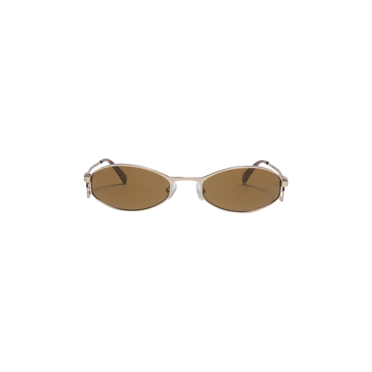 Marine Serre Swirl-Frame Oval Sunglasses — Gold